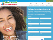 Tablet Screenshot of lakewood-familydental.com
